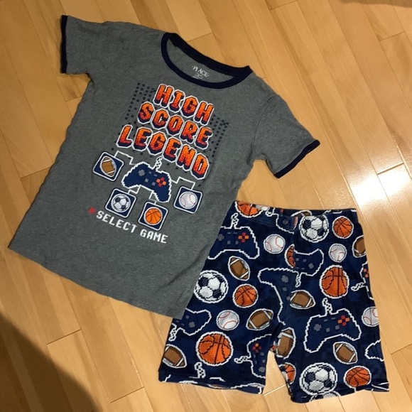 2 Boys Children’s Place Summer Sports Short Sleeve Pajama Set Bundle B - size 14 - Picture 11 of 16